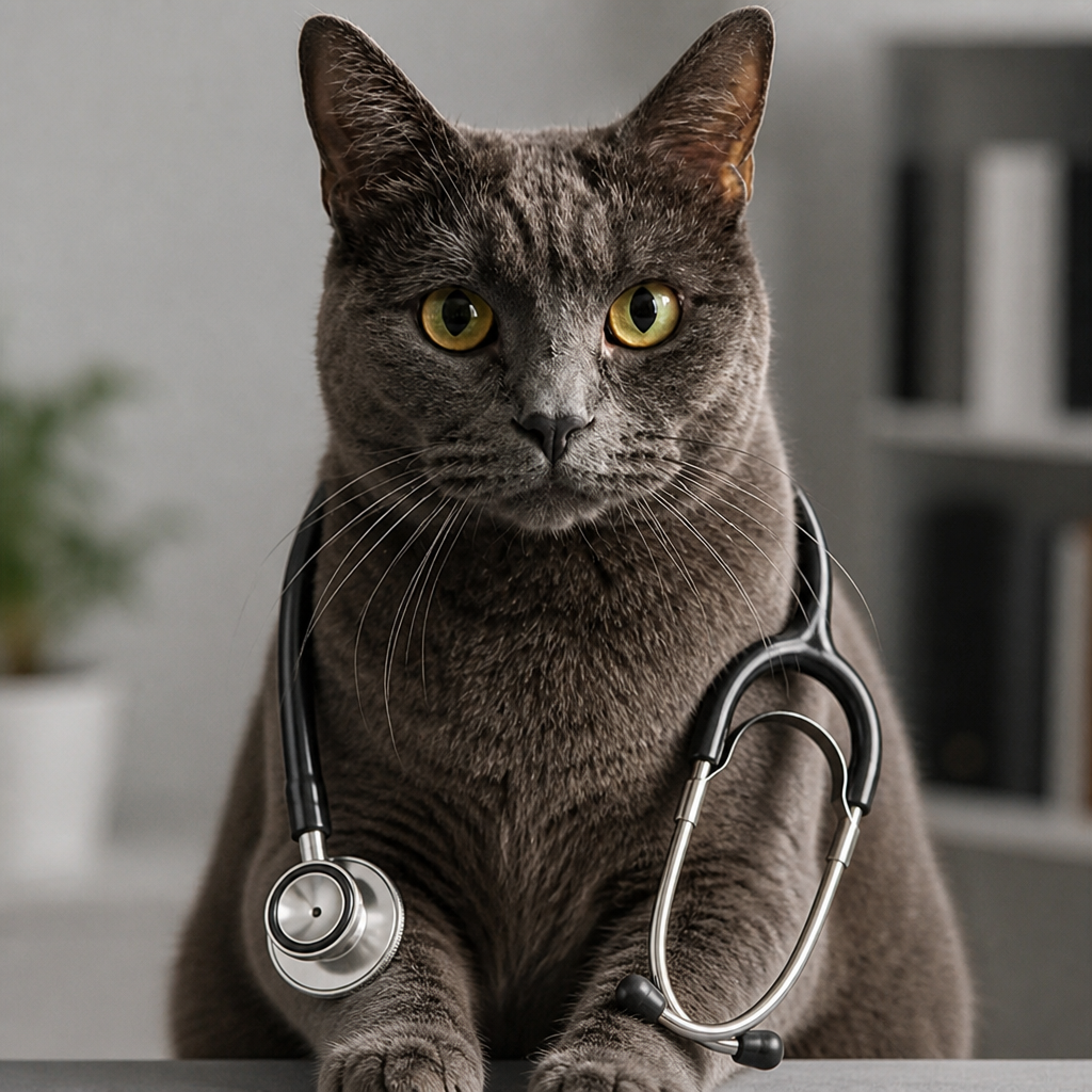Moritz with a stethoscope